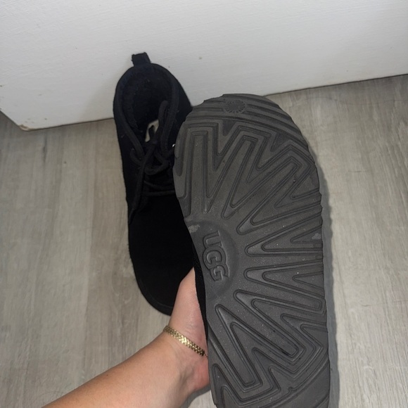 UGG Black Suede Lace-Up Neumel Boots - Picture 4 of 4